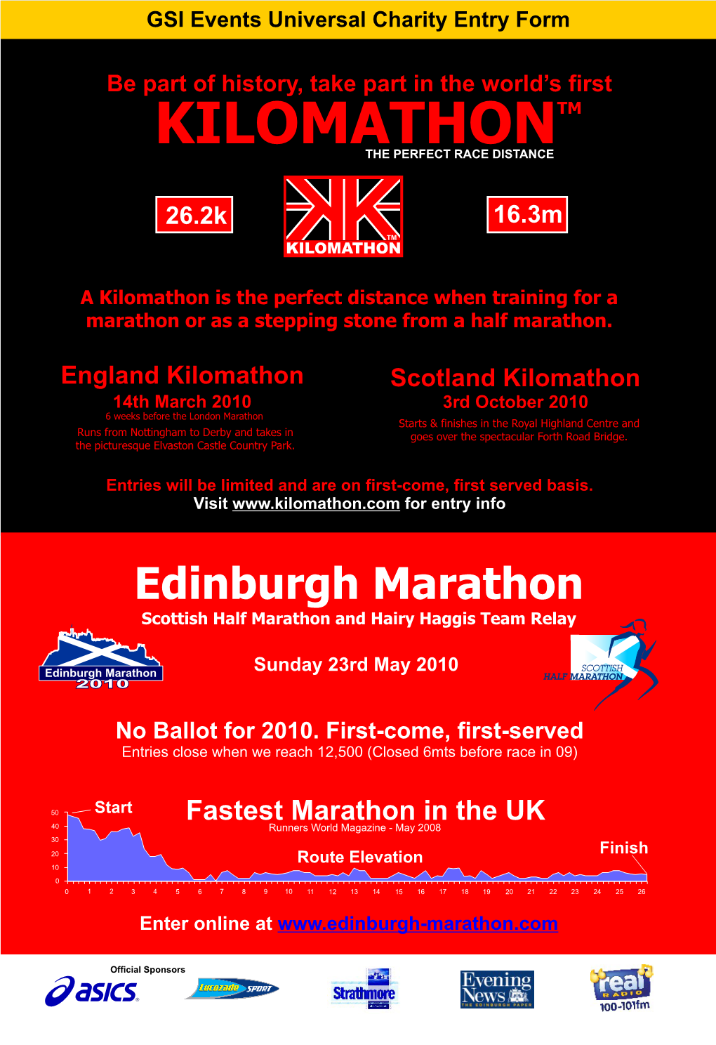 Edinburgh Marathon Scottish Half Marathon and Hairy Haggis Team Relay