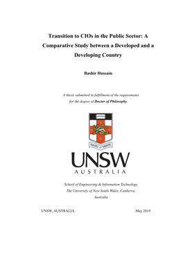 Transition to Cios in the Public Sector: a Comparative Study Between a Developed and a Developing Country