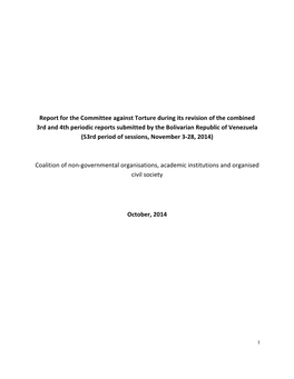 Venezuela (53Rd Period of Sessions, November 3-28, 2014)