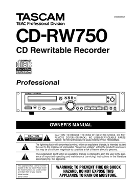 CD Rewritable Recorder