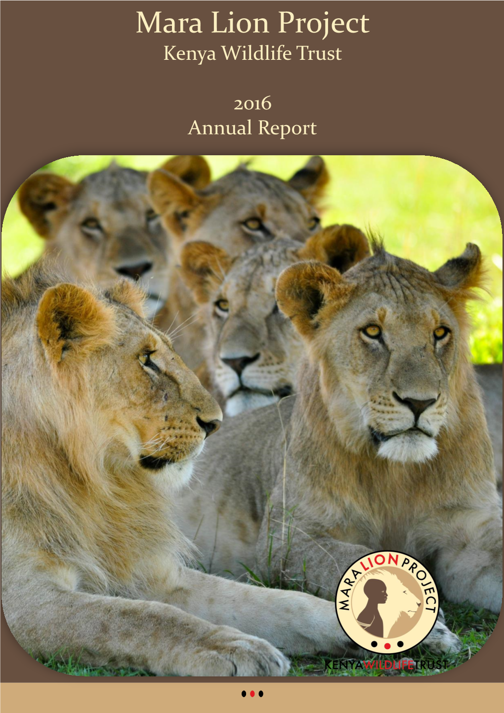 Mara Lion Projectmara Lion Project | 2016 Annual Report