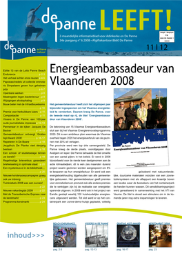 Energieambassadeur Van Vlaanderen 2008