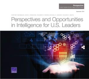 Perspectives and Opportunities in Intelligence for U.S. Leaders