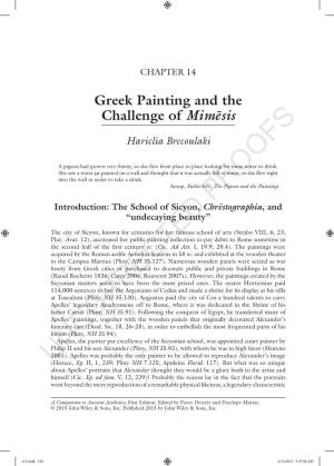 Greek Painting and the Challene of Mimesis