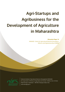 Discussion Paper 14: Agri-Startups and Agribusiness for The