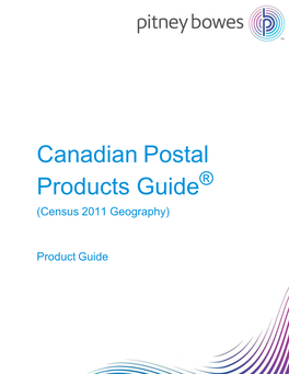 Canadian Postal Products V2016.09 Product Guide