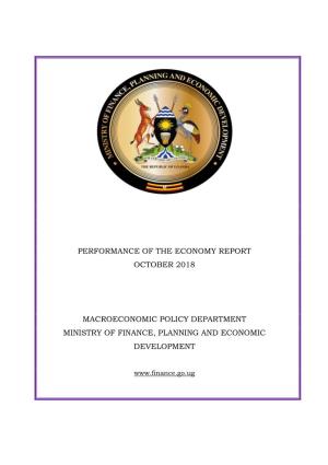 Performance of the Economy Report October 2018