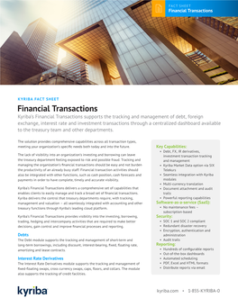 Financial Transactions