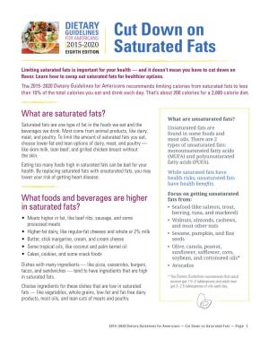 Cut Down on Saturated Fats