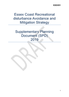 Essex Coast Recreational Disturbance Avoidance and Mitigation Strategy