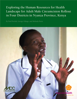 Exploring the Human Resources for Health Landscape for Adult Male Circumcision Rollout in Four Districts in Nyanza Province, Kenya