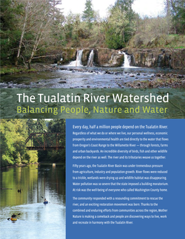The Tualatin River Watershed Balancing People, Nature and Water