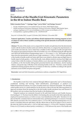 Evolution of the Hurdle-Unit Kinematic Parameters in the 60 M Indoor Hurdle Race