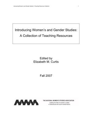 Introducing Women's and Gender Studies: a Collection of Teaching