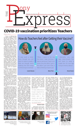 COVID-19 Vaccination Prioritizes Teachers Mikai Tasch