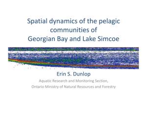 Spatial Dynamics of the Pelagic Communities of Georgian Bay and Lake Simcoe