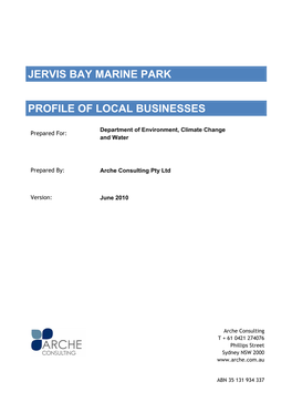 Jervis Bay Marine Park Profile of Local Businesses