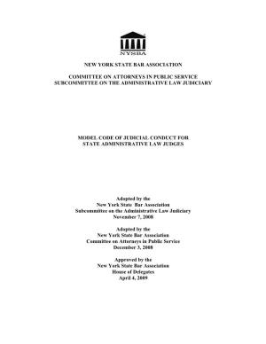 New York State Bar Association Committee on Attorneys in Public Service December 3, 2008
