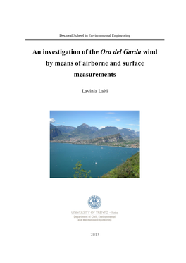 An Investigation of the Ora Del Garda Wind by Means of Airborne and Surface Measurements