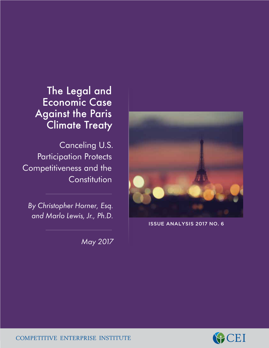 The Legal and Economic Case Against the Paris Climate Treaty