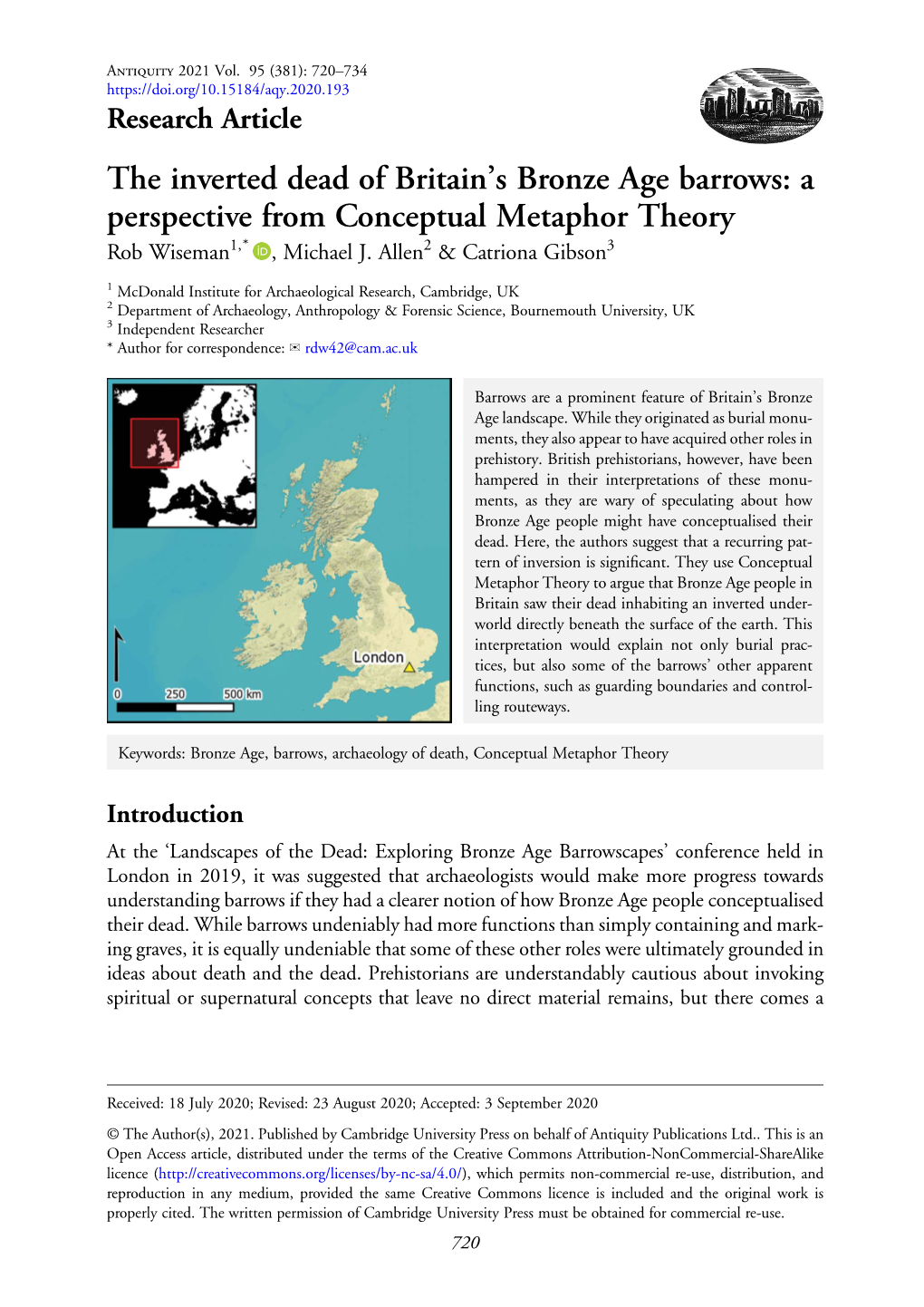 The Inverted Dead of Britain's Bronze Age Barrows: a Perspective From