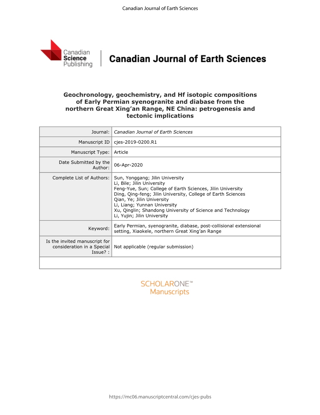 Geochronology, Geochemistry, and Hf Isotopic