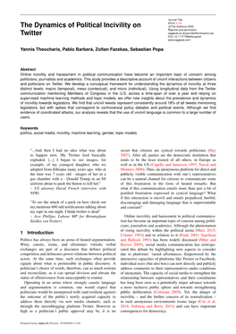 The Dynamics of Political Incivility on Twitter