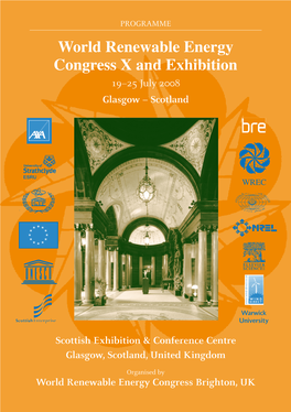 World Renewable Energy Congress X and Exhibition 19–25 July 2008 Glasgow – Scotland