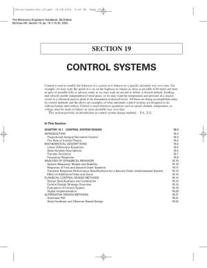 Control System Design Methods