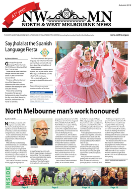 North Melbourne Man's Work Honoured