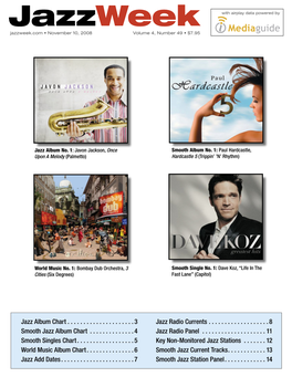 Jazzweek with Airplay Data Powered by Jazzweek.Com • November 10, 2008 Volume 4, Number 49 • $7.95