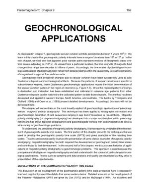 Geochronological Applications