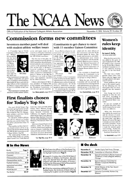 THE NCAA NEWS STAFF Access and Erl- the 1995 NCAA Convention