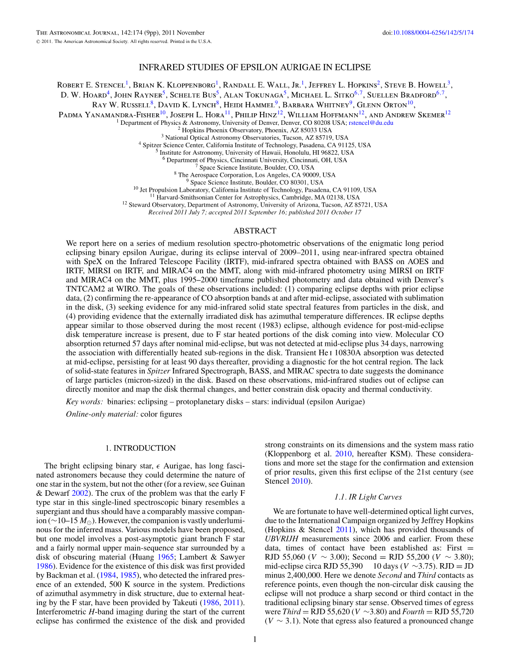 Infrared Studies of Epsilon Aurigae in Eclipse