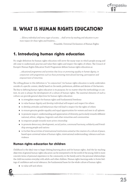 Ii. What Is Human Rights Education?