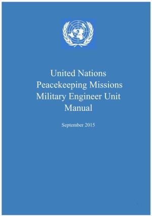 United Nations Peacekeeping Missions Military Engineers Manual