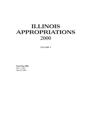 Fiscal Year 2000 Appropriations