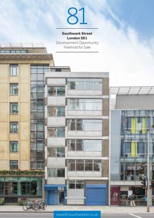 Southwark Street London SE1 Development Opportunity Freehold for Sale