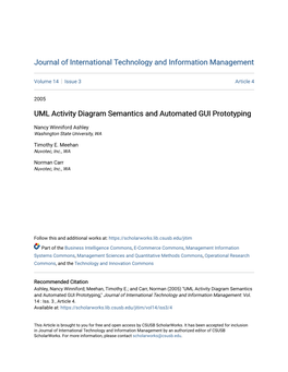 UML Activity Diagram Semantics and Automated GUI Prototyping