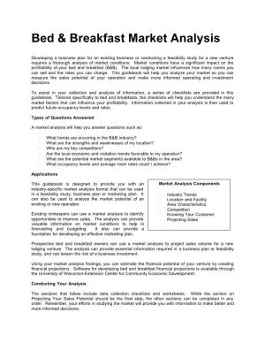 Bed & Breakfast Market Analysis