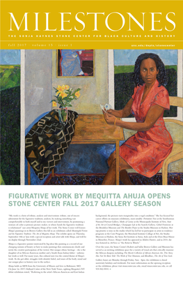 Figurative Work by Mequitta Ahuja Opens Stone Center Fall 2017 Gallery Season