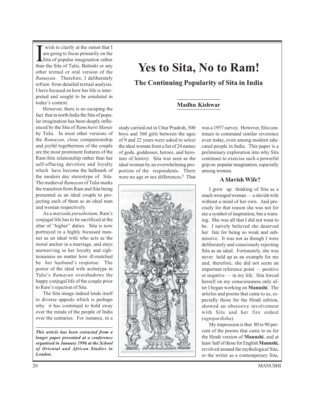 6. Yes to Sita, No to Ram-24.8.06.Pmd