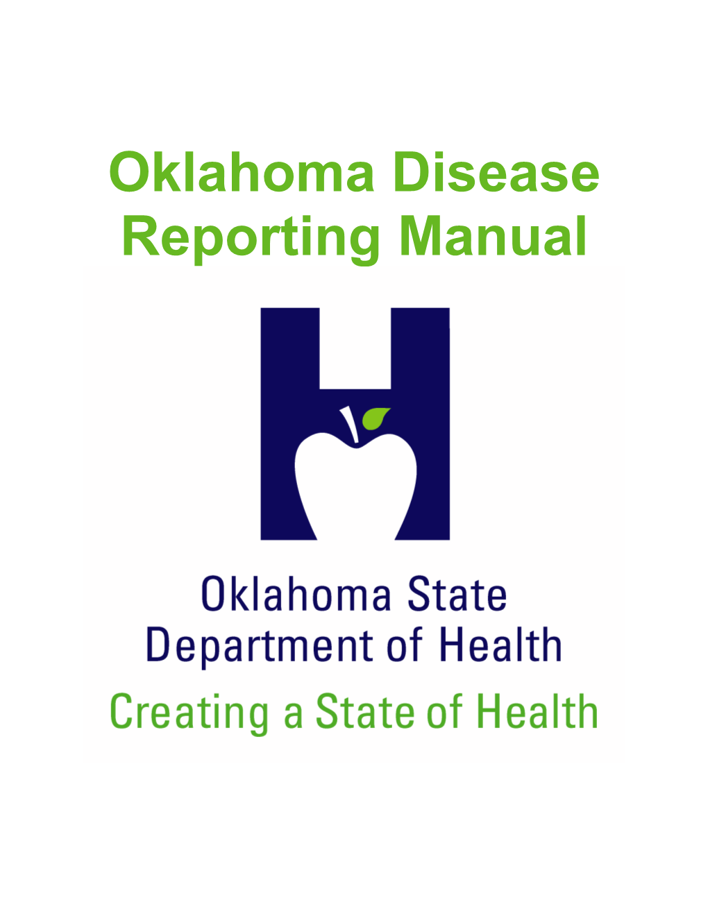 Oklahoma Disease Reporting Manual