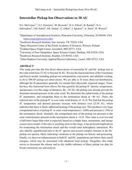 Interstellar Pickup Ion Observations to 38 AU