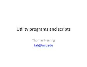 Uulity Programs and Scripts