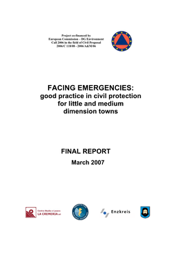 FACING EMERGENCIES: Good Practice in Civil Protection for Little and Medium Dimension Towns