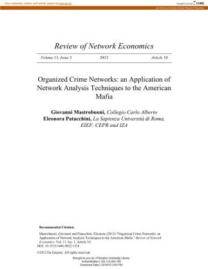 Organized Crime Networks: an Application of Network Analysis Techniques to the American Mafia