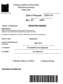 Senator Tom Harkin DT