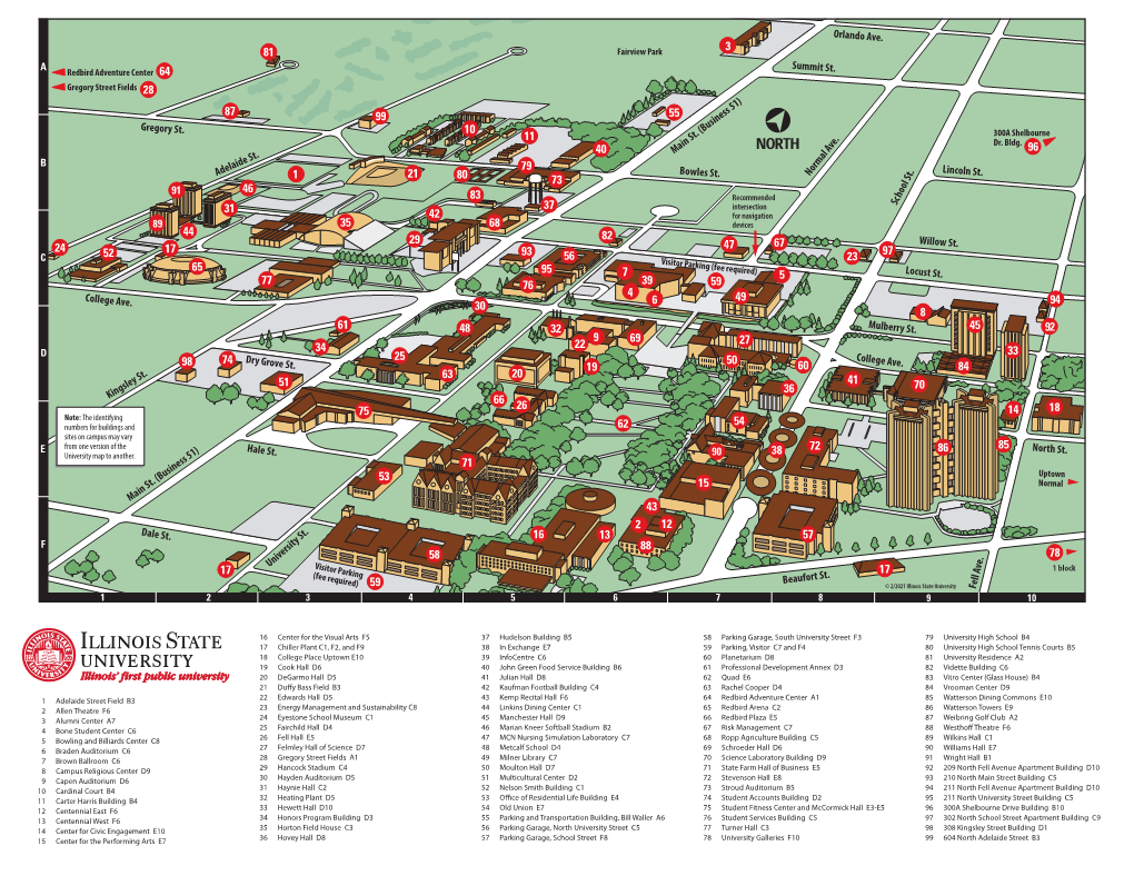 Campus Map with Building Index (Pdf)