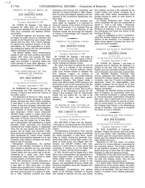 CONGRESSIONAL RECORD — Extensions of Remarks September 9, 1997 TRIBUTE to WILLIE WREN, SR